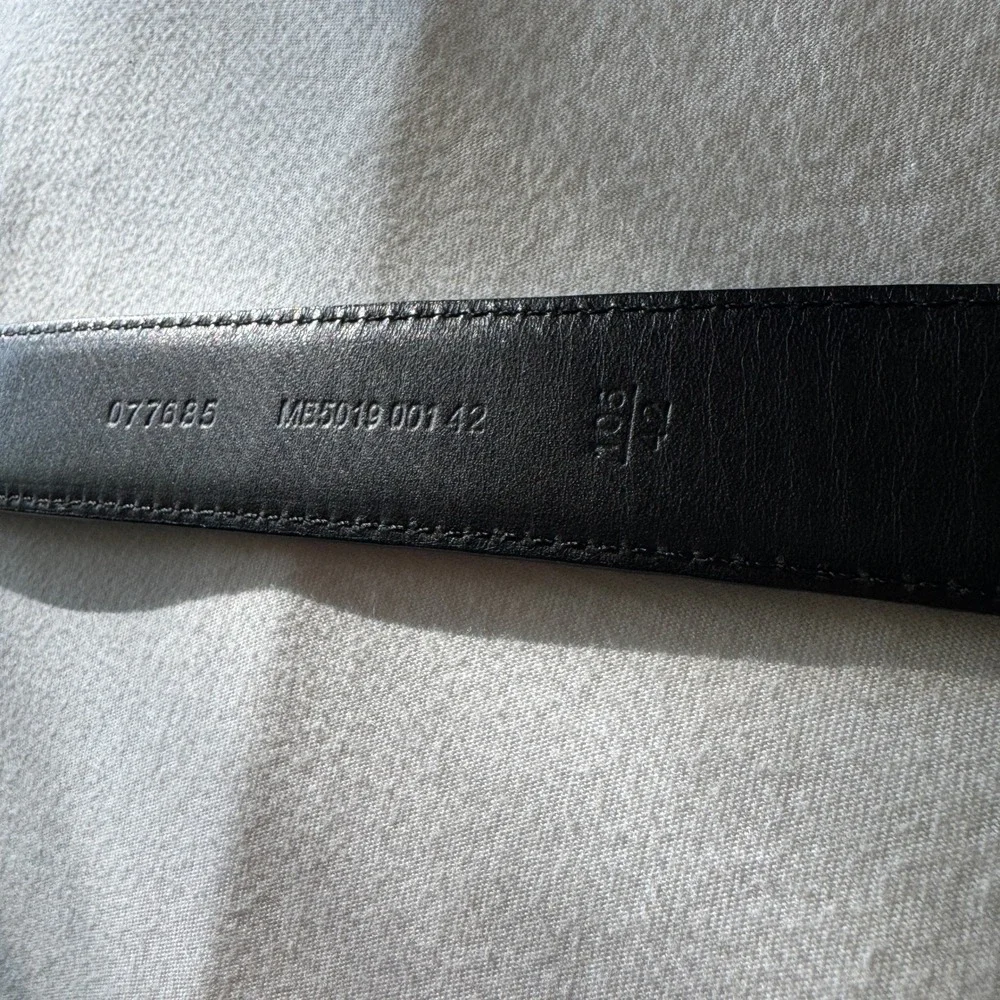 Roundtree&Yorke Concho Belt 42 Italian Full Grain Calfskin Black Leather Western